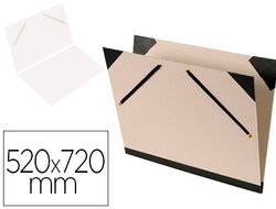 Carpeta dibujo canson brut 52x72 cm con gomas color gris