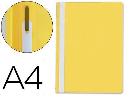 Carpeta Dossier Fastener Plastico Q-Connect Din A4 Amarilla