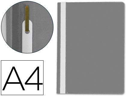 Carpeta Dossier Fastener Plastico Q-Connect Din A4 Gris