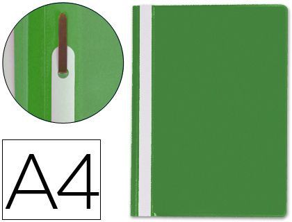 Carpeta Dossier Fastener Plastico Q-Connect Din A4 Verde