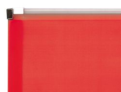 Carpeta dossier liderpapel a4 cierre de cremallera rojo translucido