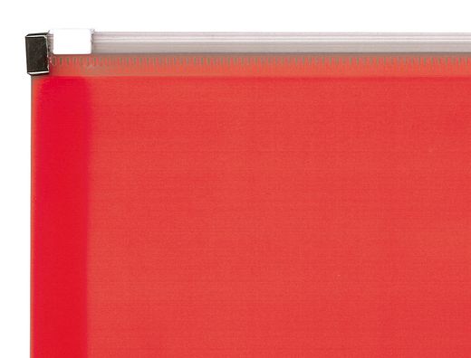 Carpeta dossier liderpapel a4 cierre de cremallera rojo translucido