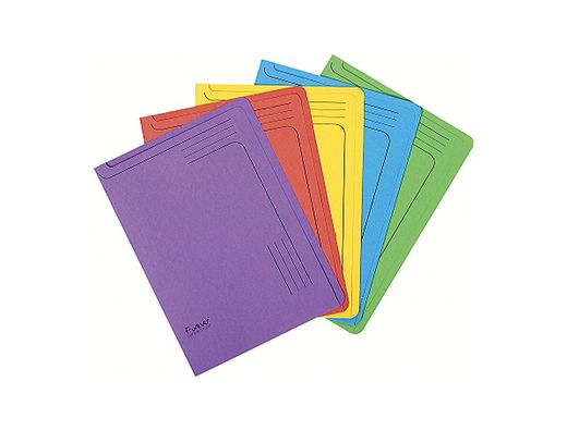 Carpeta Dossier Uñero Cartulina Exacompta Din A4 290 Gr Paquete de 5 Unidades Colores Surtidos