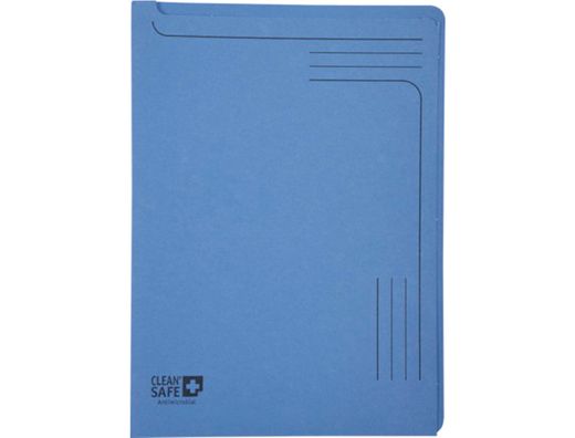 Carpeta dossier uñero exacompta clean safe cartulina 400 gr DIN A4 azul paquete de 5 unidades