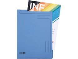 Carpeta dossier uñero exacompta clean safe cartulina 400 gr DIN A4 azul paquete de 5 unidades