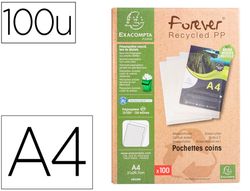 Carpeta dossier uñero exacompta reciclado polipropileno 120 mc din a4 caja de 100 unidades