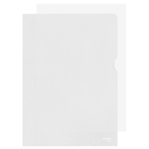 Carpeta dossier uñero plastico esselte din a4 polipropileno transparente 110mc piel de naranja caja de 100 unidades