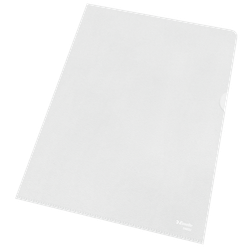 Carpeta dossier uñero plastico esselte din a4 polipropileno transparente 110mc piel de naranja caja de 100 unidades