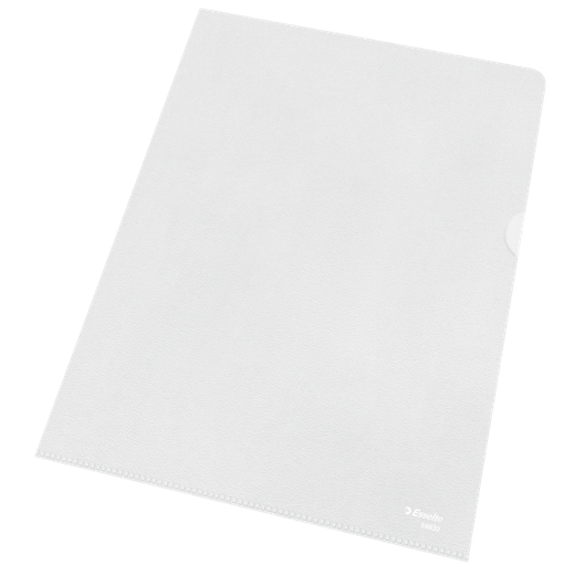 Carpeta dossier uñero plastico esselte din a4 polipropileno transparente 110mc piel de naranja caja de 100 unidades