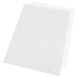 Carpeta dossier uñero plastico esselte din a4 polipropileno transparente 110mc piel de naranja caja de 100 unidades