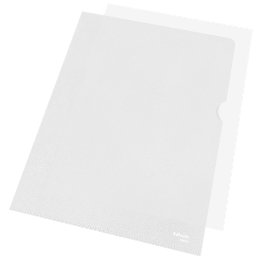 Carpeta dossier uñero plastico esselte din a4 polipropileno transparente 110mc piel de naranja caja de 100 unidades