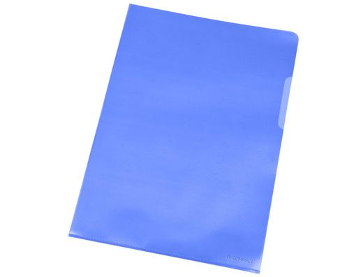 Carpeta Dossier Uñero Plastico Q-Connect Din A4 120 Micras Azul Caja de 100 Unidades