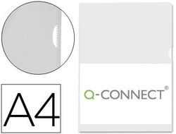 Carpeta Dossier Uñero Plastico Q-Connect Din A4 120 Micras Transparente Caja de 100 Unidades