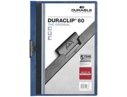 Carpeta Durable con pinza Duraclip azul oscuro 60 hojas