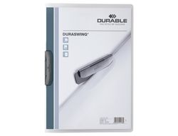 Carpeta Durable Duraswing Dossier Pinza Lateral Giratoria Polipropileno Din A4 Grafito 30 Hojas