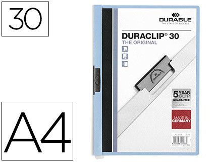 Carpeta Durable Swingclip A4 30 hojas azul