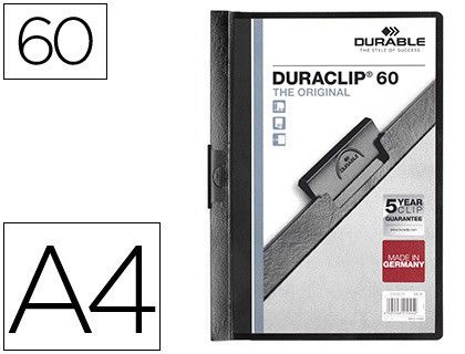 Carpeta Durable Swingclip A4 60 hojas negro