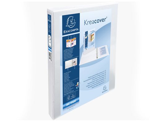 Carpeta exacompta canguro 2 anillas 16 mm DIN A4+ carton forrado polipropileno personalizable 3 bolsillos
