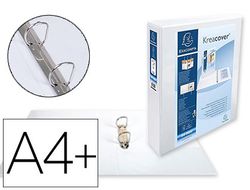Carpeta exacompta canguro 2 anillas 40 mm din a4+ carton forrado polipropileno personalizable 3 bolsillos