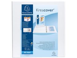 Carpeta exacompta canguro 2 anillas 50 mm DIN A4+ carton forrado polipropileno personalizable 3 bolsillos