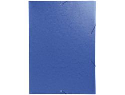 Carpeta Exacompta de cartón formato A3 con gomas de color azul
