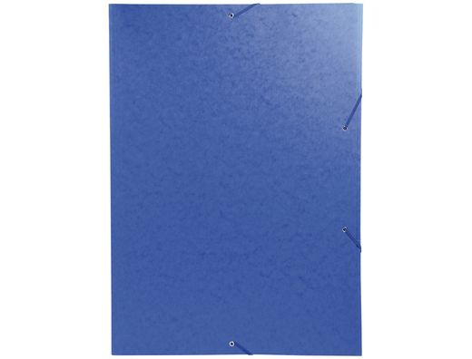 Carpeta Exacompta de cartón formato A3 con gomas de color azul