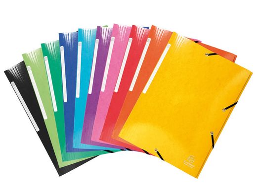 Carpeta Exacompta Gomas Carton Simil-Prespan Tres Solapas Din A4+ Colores Surtidos