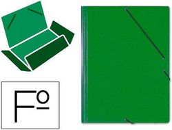 Carpeta Gomas Solapas Carton Saro Tamaño Folio Verde