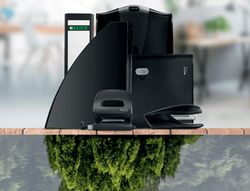 Carpeta leitz recycle escaparate din A4 20 fundas polipropileno negro