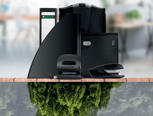 Carpeta leitz recycle escaparate din A4 20 fundas polipropileno negro