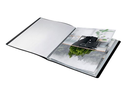 Carpeta leitz recycle escaparate din A4 20 fundas polipropileno negro