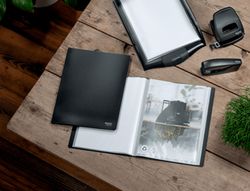 Carpeta leitz recycle escaparate din A4 20 fundas polipropileno negro
