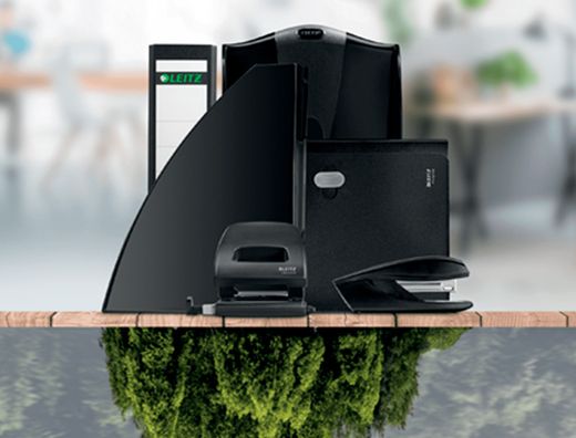 Carpeta leitz recycle gomas din A4 carton reciclabe 100% negro
