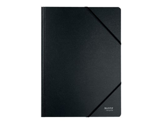 Carpeta leitz recycle gomas din A4 carton reciclabe 100% negro