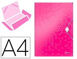 Carpeta leitz wow gomas solapas polipropileno din a4 color fucsia
