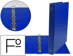 Carpeta liderpapel 4 anillas 25 mm redodas plastico folio color azul marino