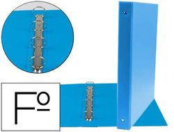 Carpeta Liderpapel 4 Anillas 25 mm Redondas Plastico Folio Color Celeste