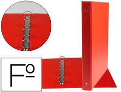 Carpeta Liderpapel 4 Anillas 25 mm Redondas Plastico Folio Color Rojo