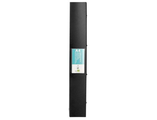 Carpeta liderpapel 4 anillas 40 mm mixtas polipropileno din a4 negro opaco