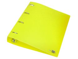 Carpeta liderpapel 4 anillas mixtas 40 mm polipropileno din a4 amarillo fluor opaco