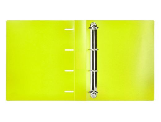 Carpeta liderpapel 4 anillas mixtas 40 mm polipropileno din a4 amarillo fluor opaco