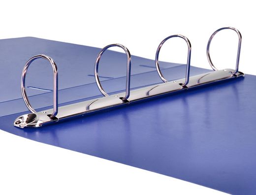 Carpeta liderpapel 4 anillas mixtas 40 mm polipropileno din a4 azul translucido