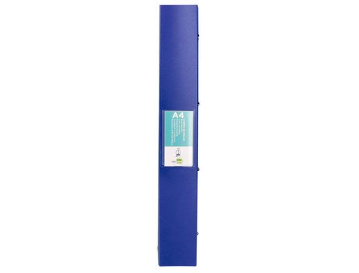 Carpeta liderpapel 4 anillas mixtas 40 mm polipropileno din a4 azul translucido