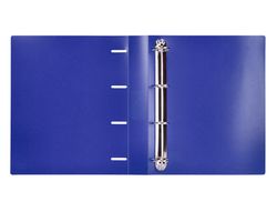 Carpeta liderpapel 4 anillas mixtas 40 mm polipropileno din a4 azul translucido