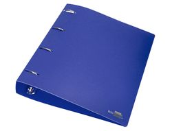Carpeta liderpapel 4 anillas mixtas 40 mm polipropileno din a4 azul translucido