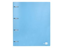 Carpeta liderpapel 4 anillas mixtas 40 mm polipropileno din a4 celeste opaco