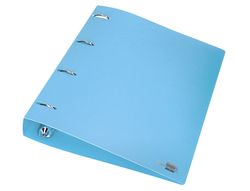 Carpeta liderpapel 4 anillas mixtas 40 mm polipropileno din a4 celeste opaco