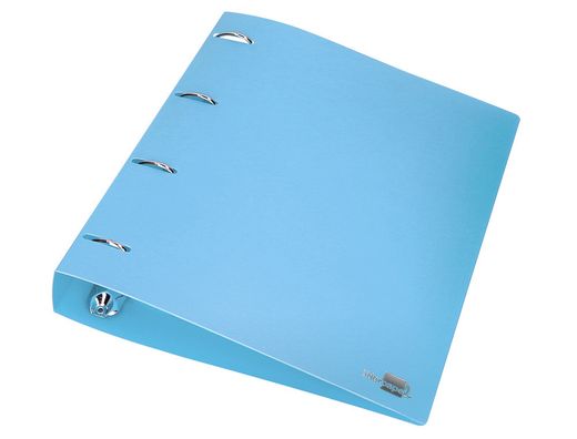 Carpeta liderpapel 4 anillas mixtas 40 mm polipropileno din a4 celeste opaco