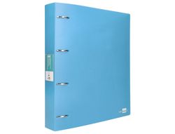 Carpeta liderpapel 4 anillas mixtas 40 mm polipropileno din a4 celeste opaco