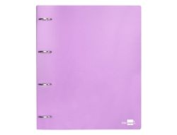 Carpeta liderpapel 4 anillas mixtas 40 mm polipropileno din a4 lavanda opaco